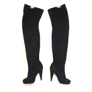 Black Thigh High Boots